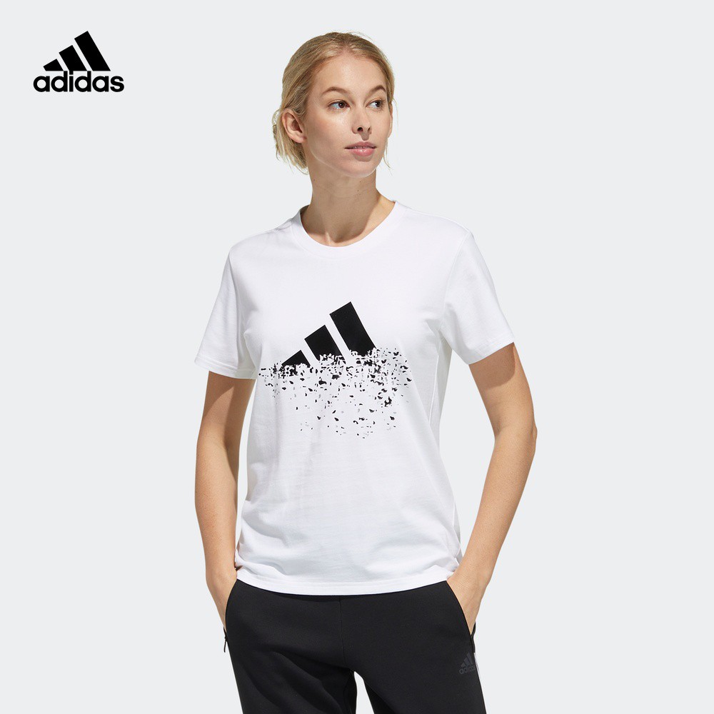 Ready Collar adidas plus size female summer sports t-shirt