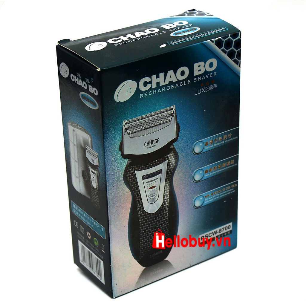 Máy Cạo Râu CHAOBO Lưỡi Kép RSCW-8700 Có Hộp Đựng