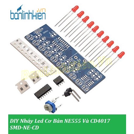 BLK [VN] DIY Nháy Led Cơ Bản NE555 Và CD4017 SMD-NE-CD