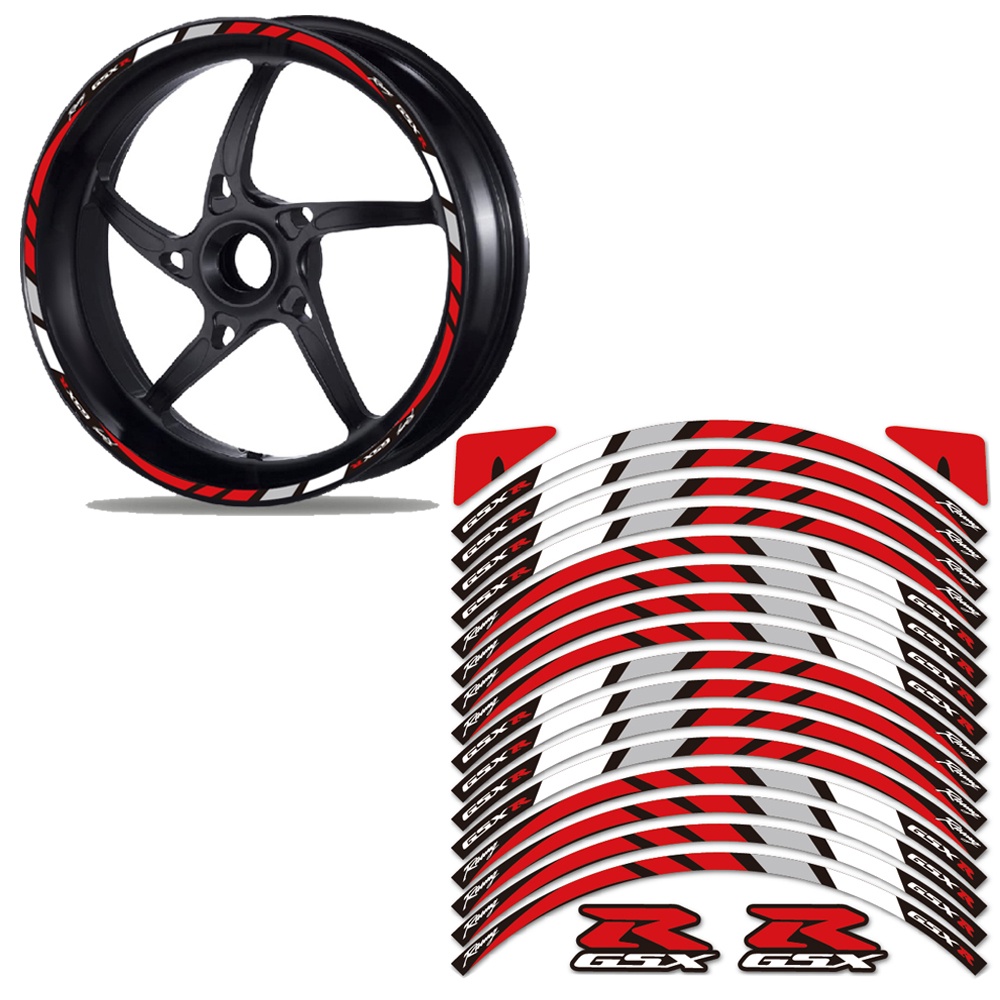 Miếng Dán Viền Bánh Xe Phản Quang 17~19" Trang Trí Cho Xe Suzuki GSXR GSX-R 600 750 1000 K2-K9