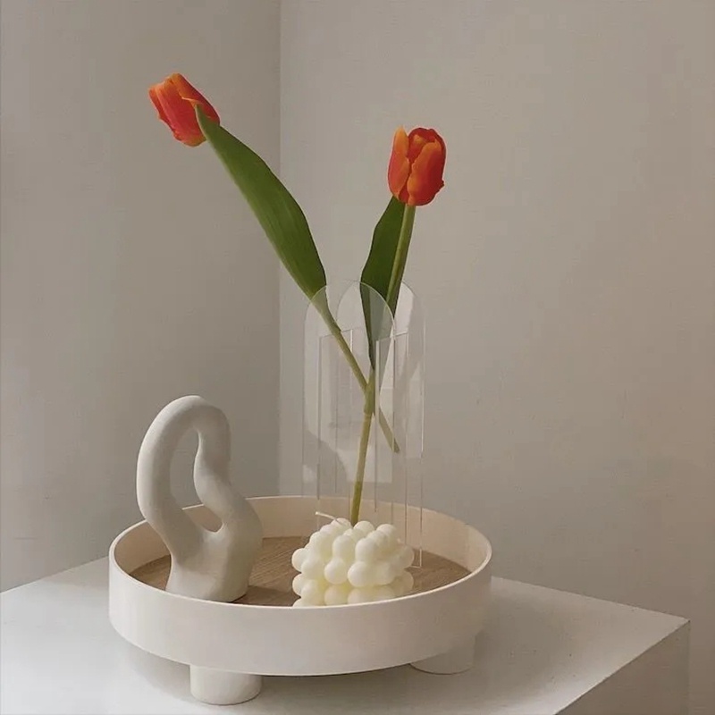 Nordic Acrylic Vase Creative Flower Vase Plant Hydroponic Vase Home Decoration