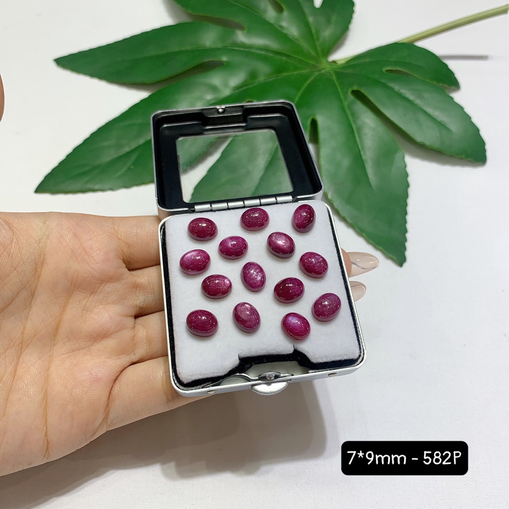 Mặt Đá Ruby Nam Phi Oval Size 4x6-11x15mm Mới Về