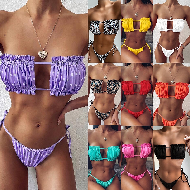 Bikini 2 Mảnh Xếp Li Gợi Cảm Cho Nữ | BigBuy360 - bigbuy360.vn