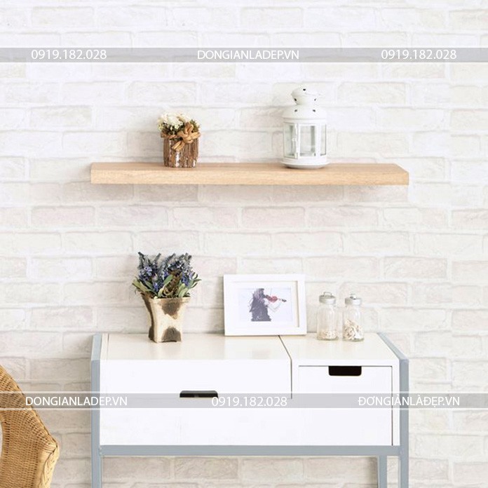 Kệ Gỗ Tự Nhiên (15cm x 60cm) Trang Trí Treo Tường 1 Thanh Ngang (DIY) - Gỗ Thông Tự Nhiên | BigBuy360 - bigbuy360.vn