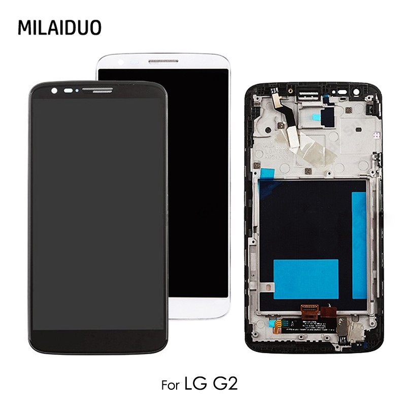 LCD Display For LG G2 D802 D800 Touch Screen Digitizer Assembly Replacement Black White No/with Frame