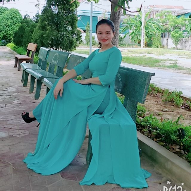 Áo dài may sẵn 4 tà