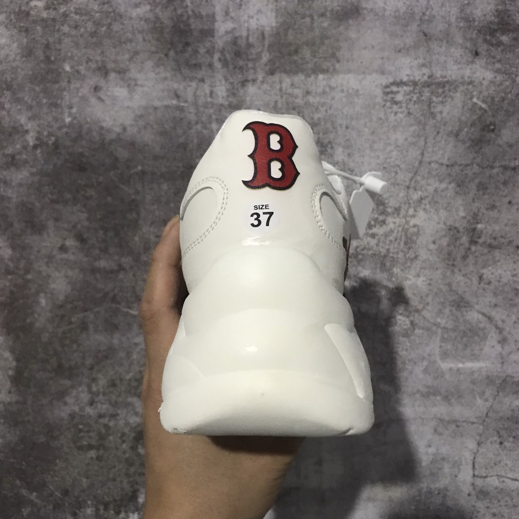 Giày sneaker MLB boston và MLB ny chữ vàng Hot trend nam nữ, Giày thể thao MLB độn đế tăng chiều cao