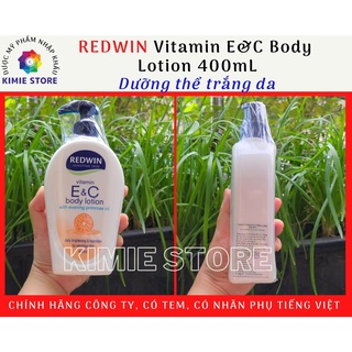   HÀNG NHẬP KHẨU  REDWIN Vitamin E&C Body Lotion 400mL - Dưỡng thể trắng da 