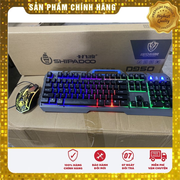 Bộ Bàn Phím Chuột D950-D620 SHIPADOO (Xả Kho) Bàn phím chuột chơi game cổng USB  siêu nhạy Tặng kèm bàn di Razer.BPCS2