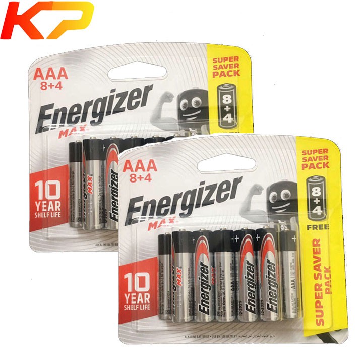 2 Vỉ Pin AAA Energizer alkaline 1.5V LR03 ( vỉ 12 viên )