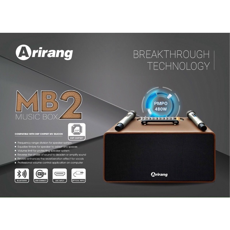 Loa di động cao cấp chính hãng Arirang MB2 (Loa 3 đường tiếng, có 2 loa bass full, 1 loa teble và 1 loa Mid, 480W)