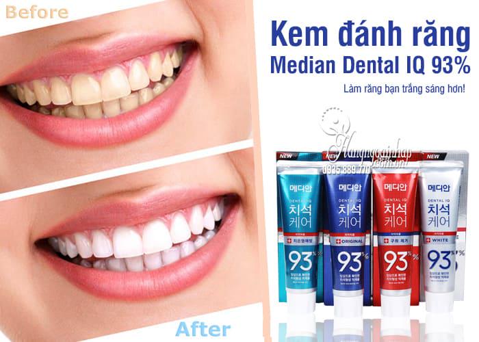 Kem đánh răng Median Dental IQ Red 93%, màu đỏ 120g - Hân Korea