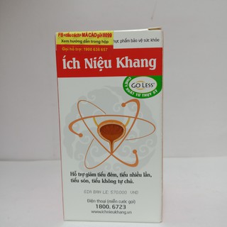 Ích Niệu Khang hỗ trợ giảm tiểu đêm chai 80 viên