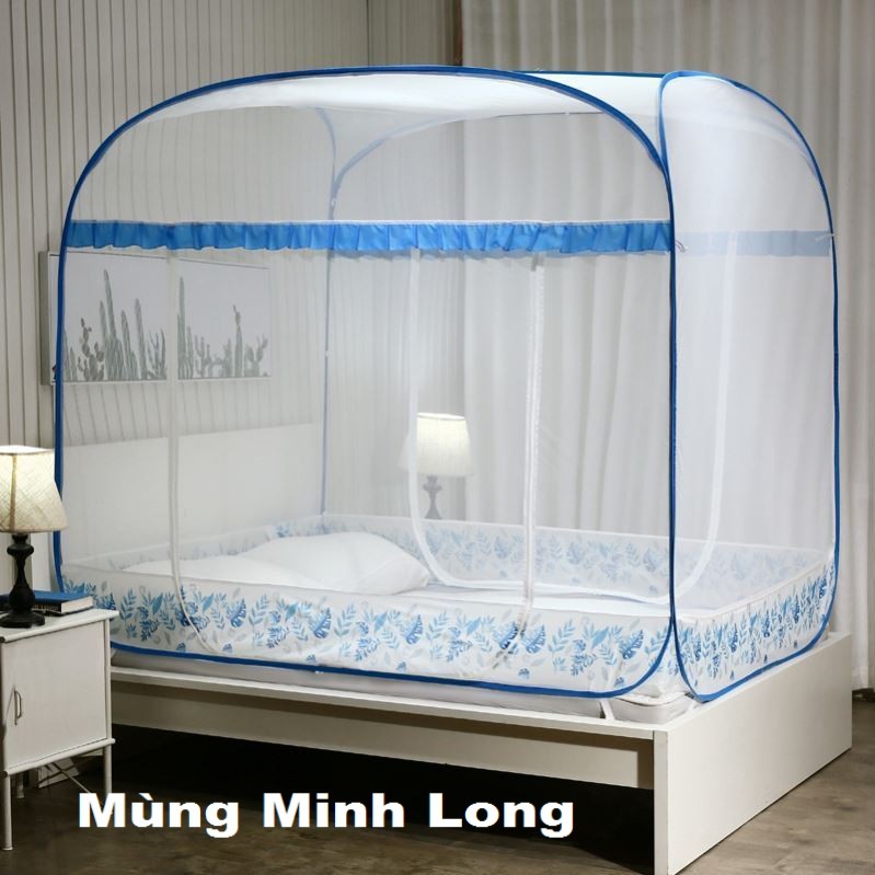 Mùng đỉnh vuông hàng cao cấp có viền chân chống muỗi cắn❤️FREESHIP❤️Mùng chụp đỉnh rộng