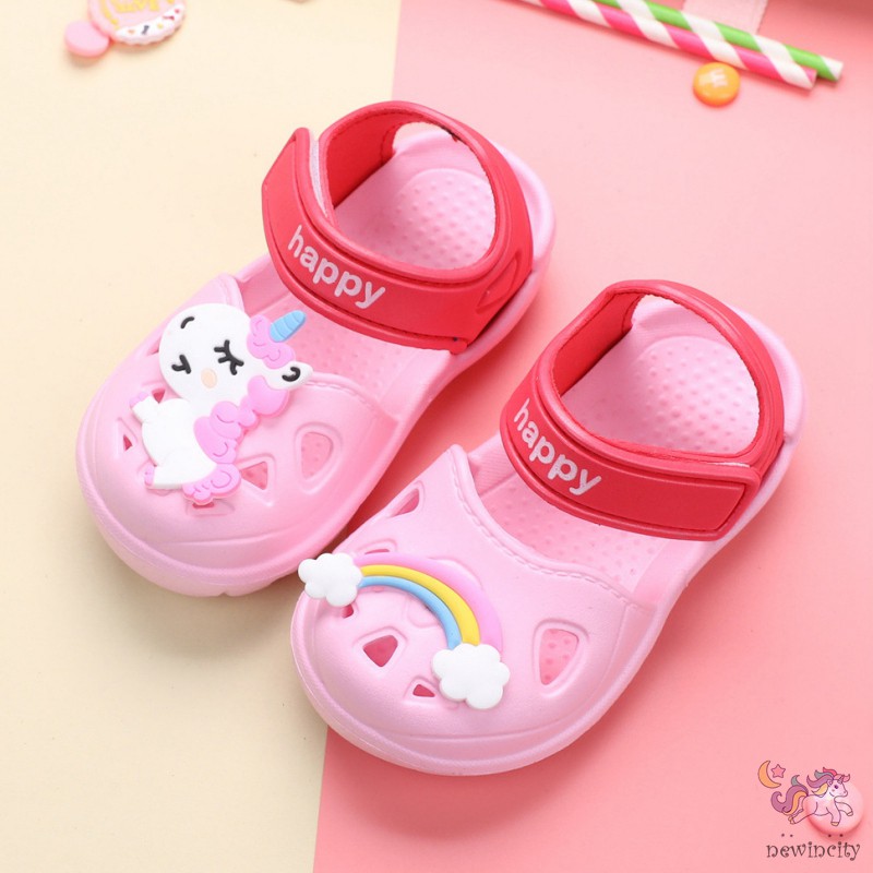 Xăng đan siêu nhẹ họa tiết cầu vồng đi biển dành cho trẻ em