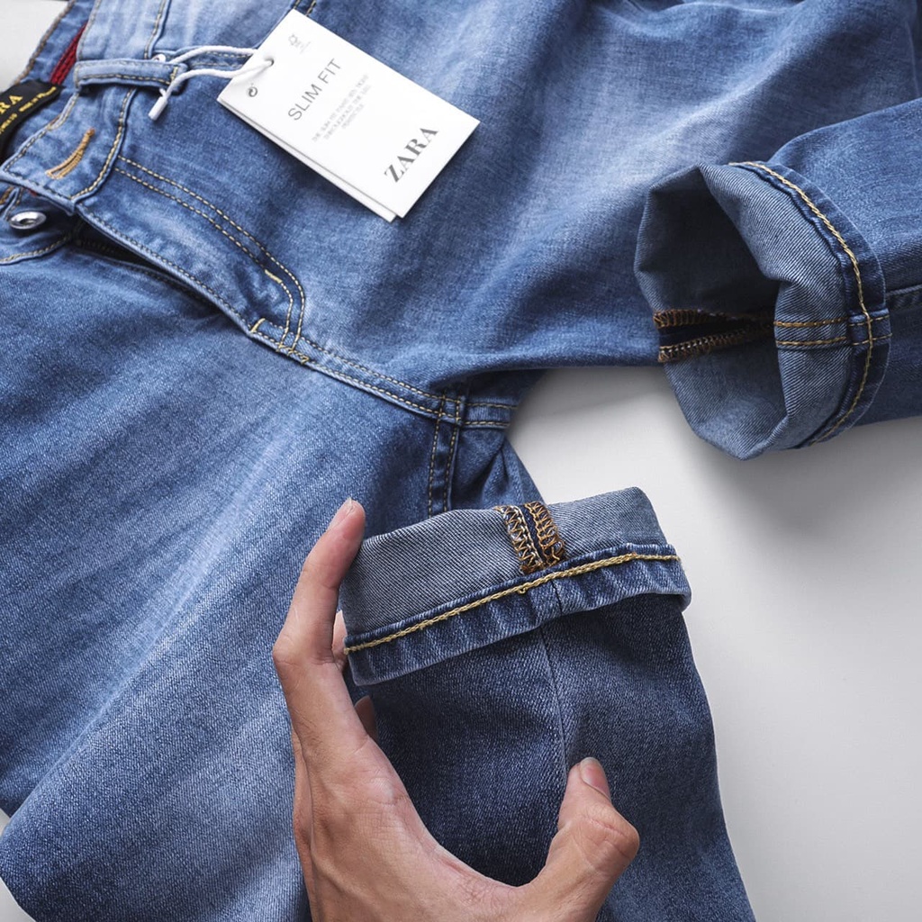 Quần Jean nam trơn không họa tiết