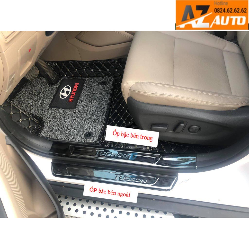 Ốp bậc cửa, Nẹp bước chân Hyundai Tucson 2018-2022 – Titan(tặng kèm keo trọ dính)