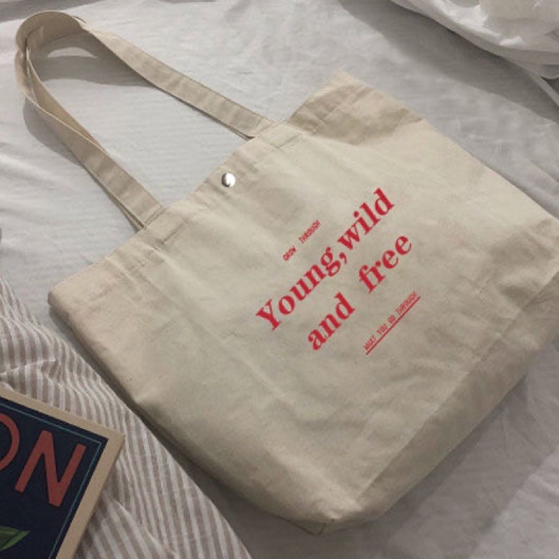 Túi tote vải, ulzzang hàn quốc