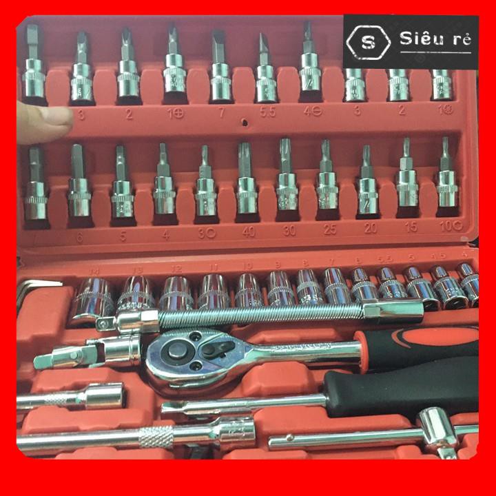 (RẺ VÔ ĐỊCH) BỘ ĐỒ NGHỀ 46 CHI TIẾT (LOẠI TỐT) - BỘ TOOL CÔNG CỤ SỬA CHỮA (PD128166)