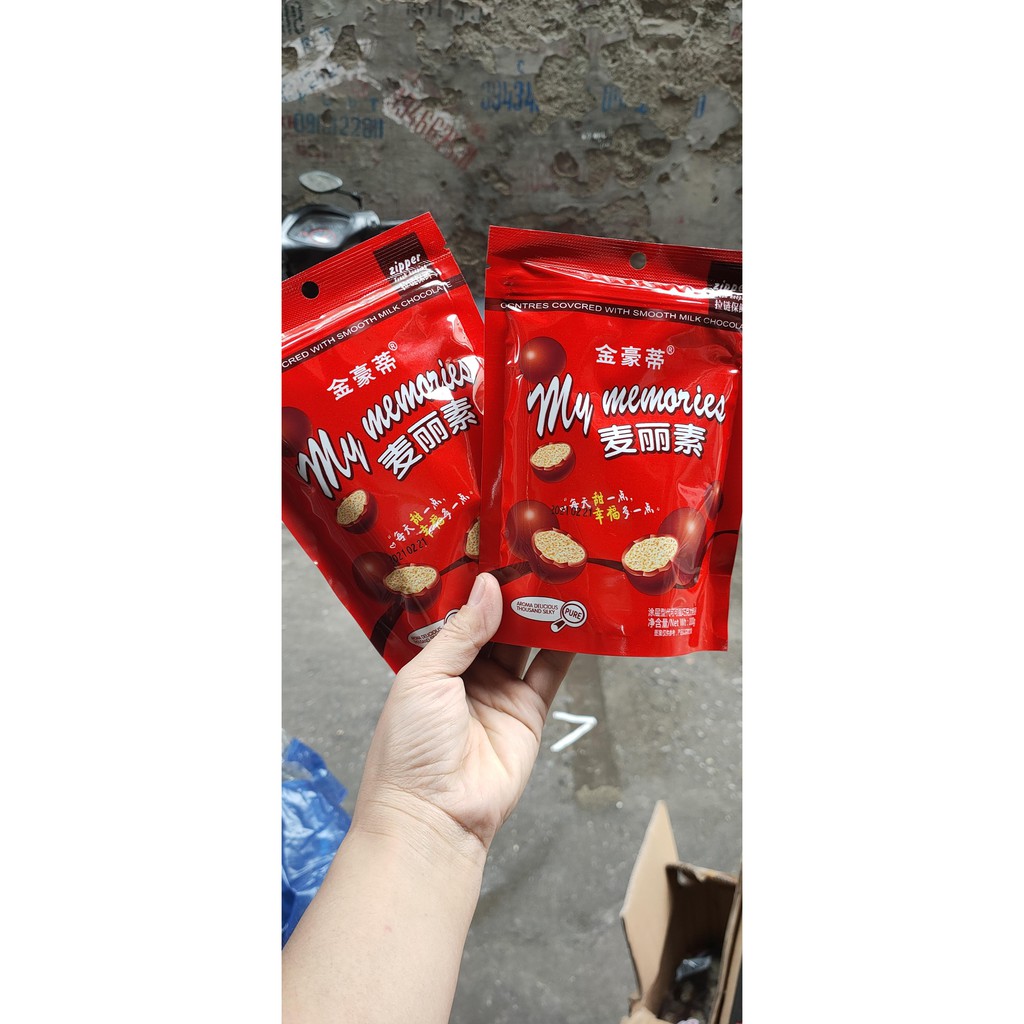 [ Cực ngon ] Kẹo viên Socola Giòn túi 100g ( vị Socola / Dâu tây )