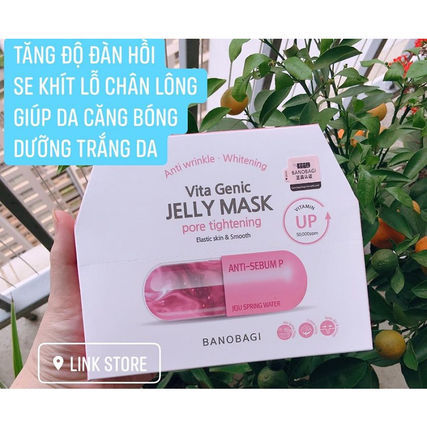 Mặt nạ Banobagi VITA GENIC JELLY xanh dương hồng tím hàn quốc CICA PORE TIGHTENING VITALIZING