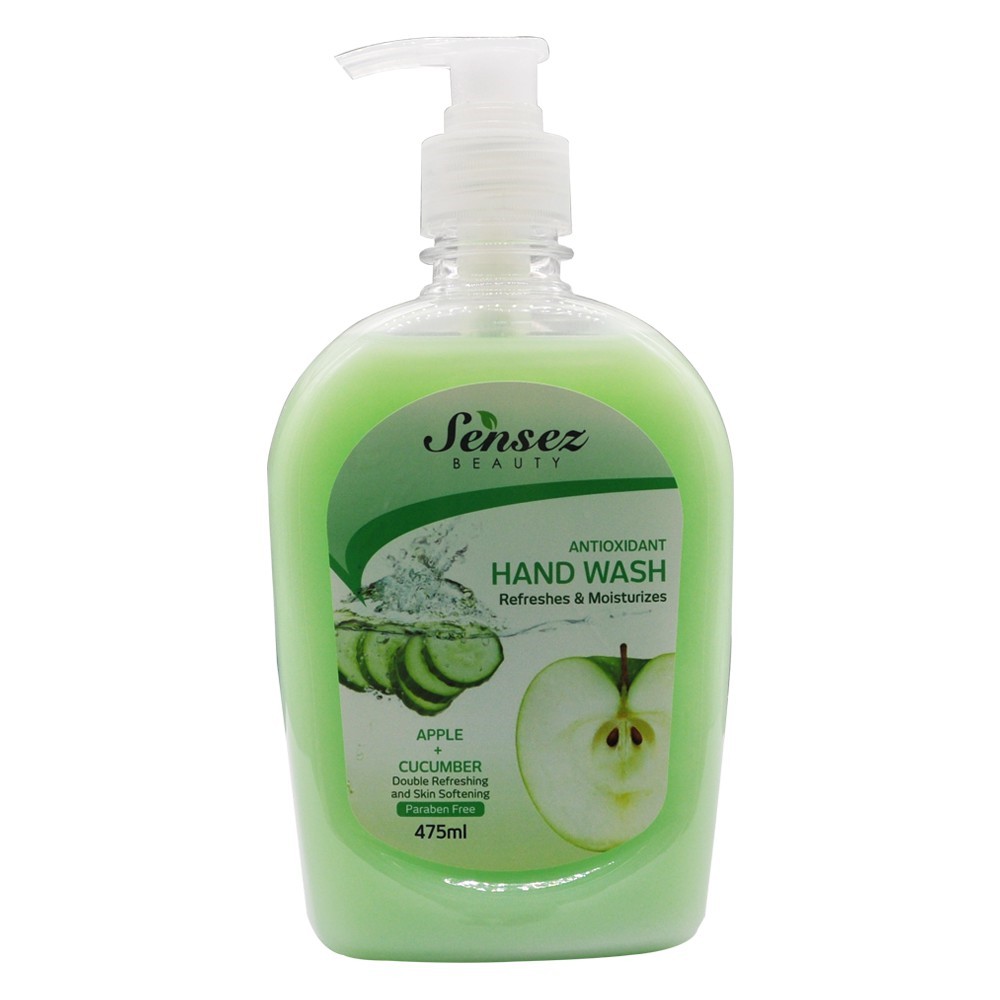 Nước Rửa Tay Chai Dưỡng Da Diệt Khuẩn Sensez Beauty Xà Bông Rửa Tay Dưỡng Ẩm Mềm Da 475ml - Hương Táo