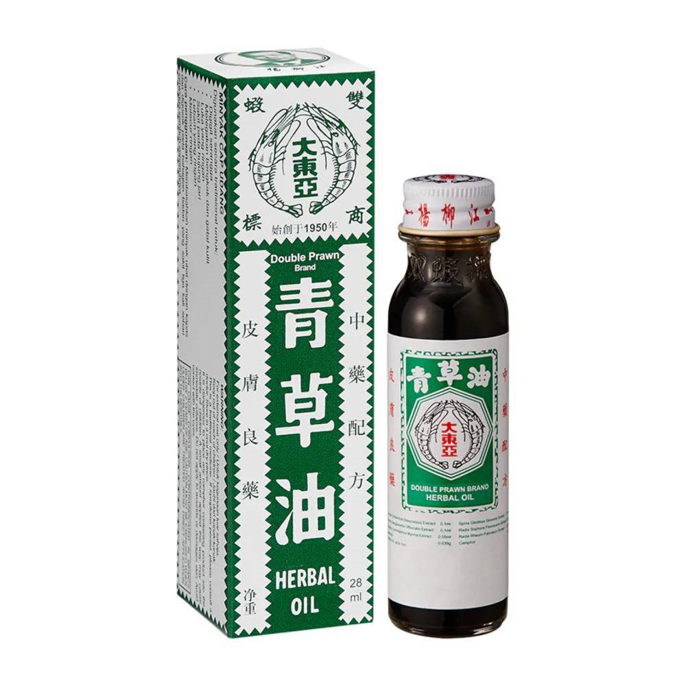 Dầu thảo dược Hai Con Tôm Double Prawn Brand Herbal Oil Singapore