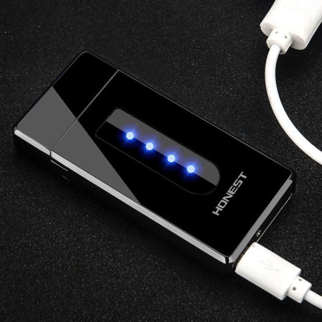 {Độc Lạ} Quẹt Khò Bật Đánh Lửa  BCZ475 Sạc Điện Cổng USB 2 Tia Lửa Plasma Đan Chéo (Nhiều Màu)