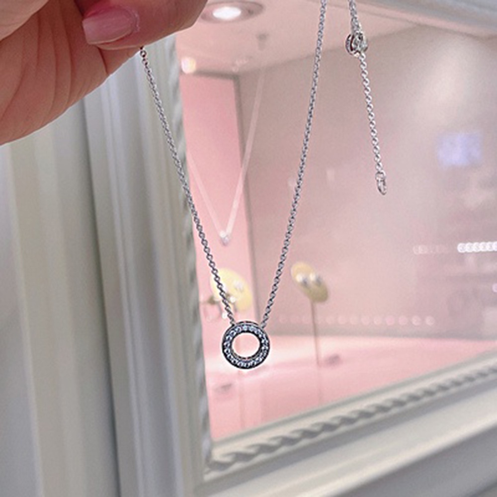 Vòng Cổ Choker Mặt Trái Tim Đôi Đính Đá Lấp Lánh Thời Trang Hàn Quốc