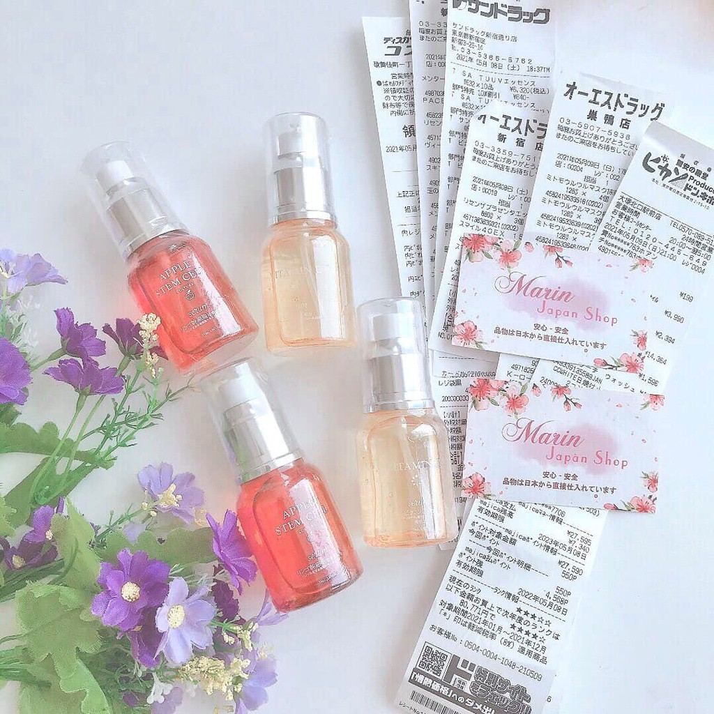 (Hàng Nhật) Serum tinh chất dưỡng da phục hồi da, dưỡng trắng mềm da vitamin C và tế bào gốc từ táo Nhật Bản