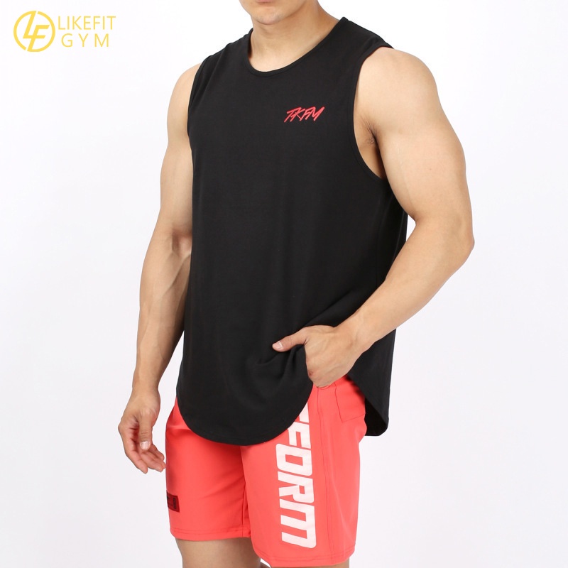 Áo tank top tập gym nam, áo ba lỗ tập gym TKFM chất Cotton co dãn 4 chiều