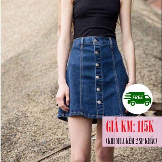 [Size S,M] Chân váy jeans ngắn xòe  Ulzzang Quảng Châu VJN6