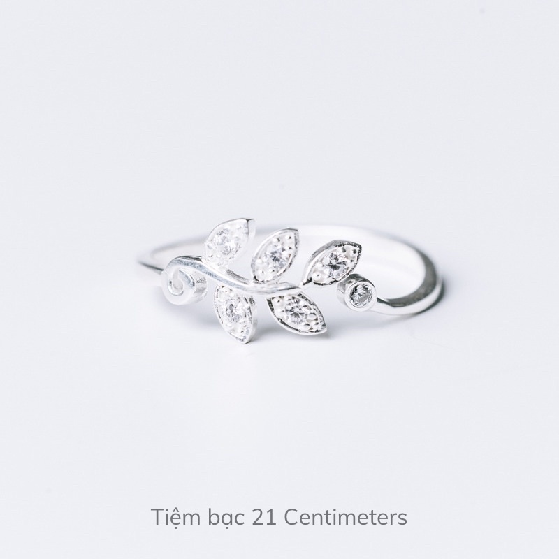 Nhẫn bạc lá non Nhẫn bạc Tiệm bạc 21Centimeters