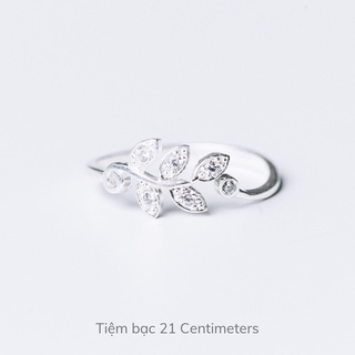 Nhẫn bạc lá non Nhẫn bạc Tiệm bạc 21Centimeters
