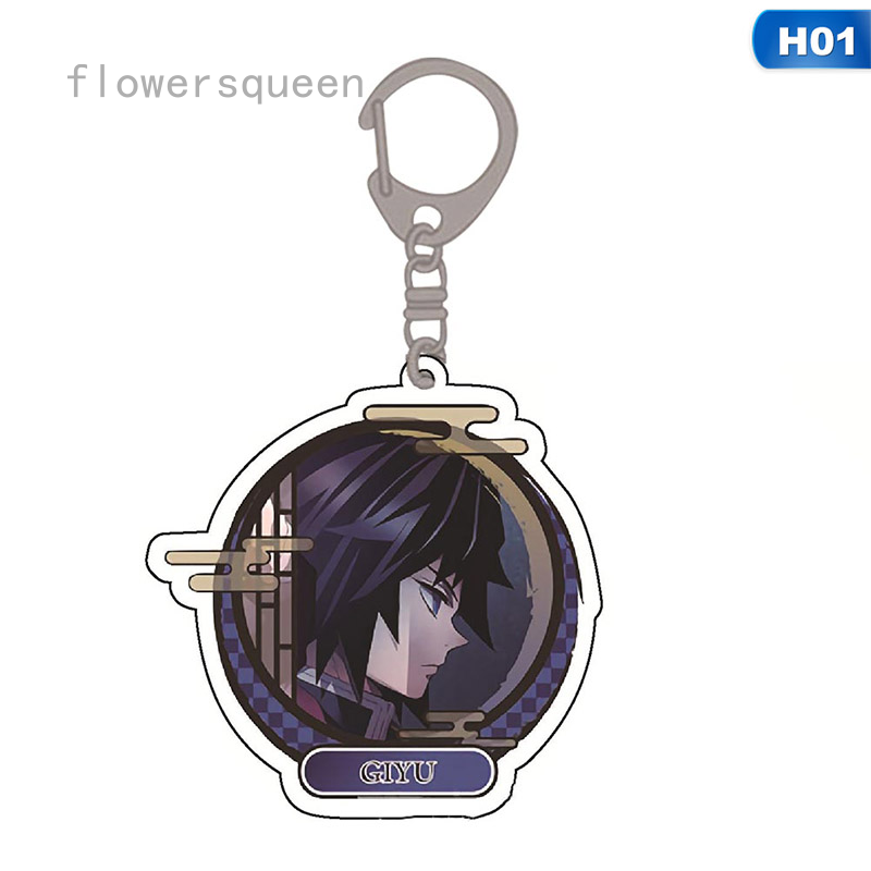 flowersqueen Móc khóa in hình nhân vật anime Demon Slayer