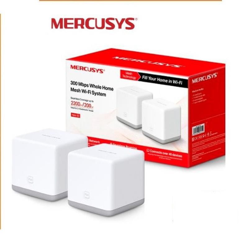 Bộ phát Wifi Mesh Mercusys Halo S3 Tốc Độ 300Mbps, Router Mở Rộng Phủ Sóng Cho Gia Đình