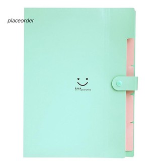 [Hàng mới về] Office Plastic Folders Multi Pocket Organizer A4 File Expansion Document Folder
