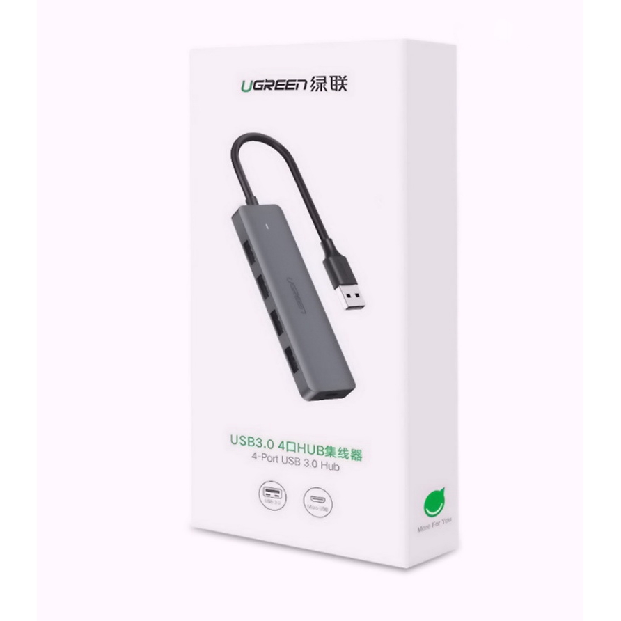 HUB CHIA 4 CỔNG USB 3.0 HỖ TRỢ CẤP NGUỒN MICRO USB CHÍNH HÃNG UGREEN 50985 CAO CẤP