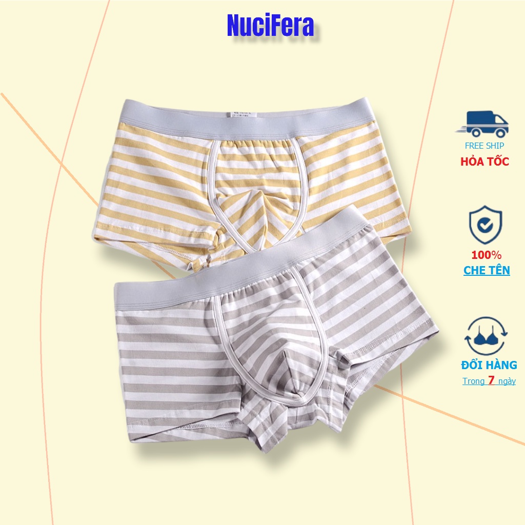 Quần lót nam boxer cao cấp NuciFera sịp đùi nam cotton tự nhiên 320