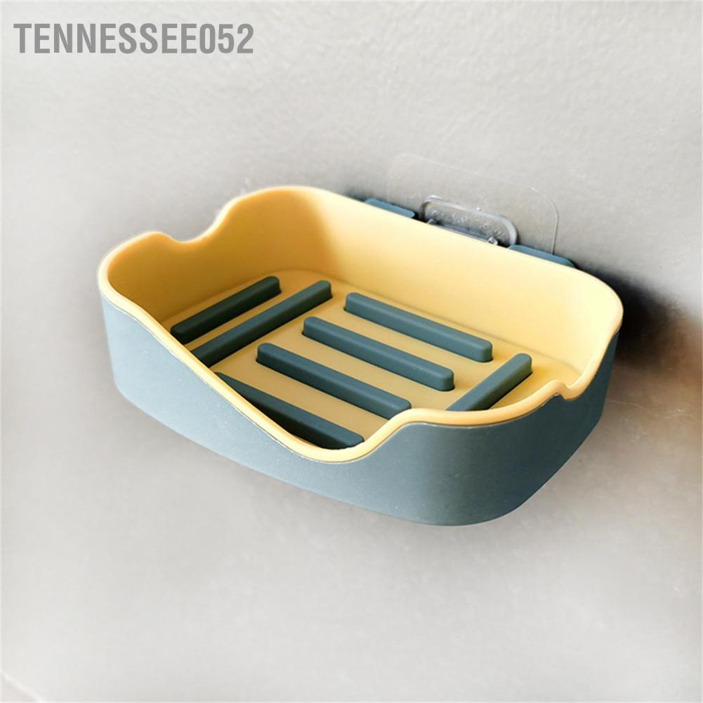 Tennessee052 Bathroom Soap Dish Wall Mounted Plastic Storage Plate Tray Organization Accessories