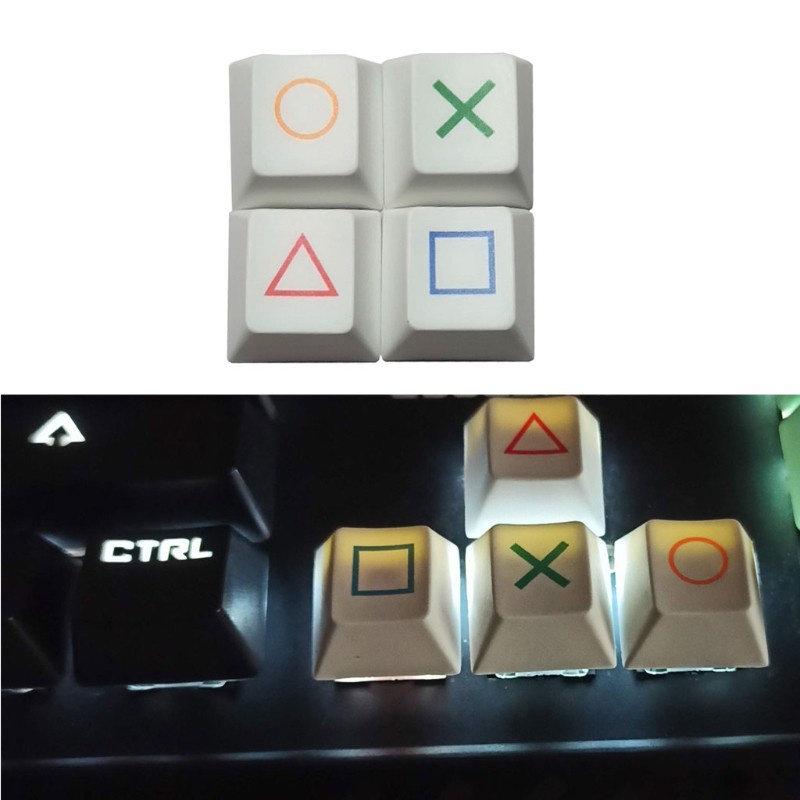 Set 4 Nắp Bọc Phím Cơ Chơi Game Pbt Oem Hình Mũi Tên