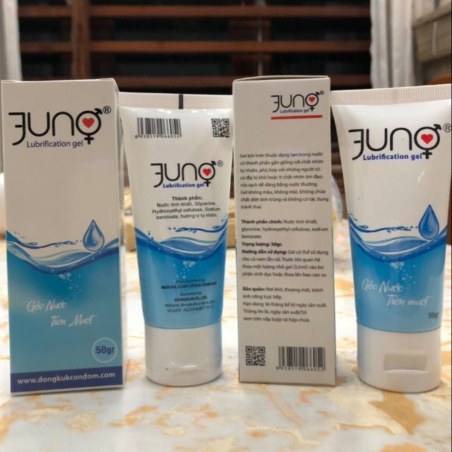 Gel bôi trơn tinh chất gốc nước trơn mượt JUNO 50gr