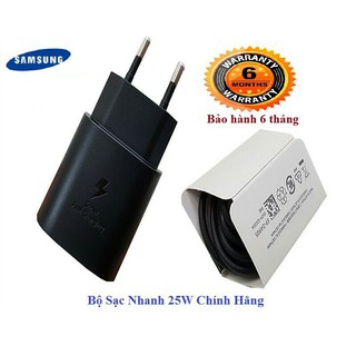 Củ sạc nhanh, Dây sạc Samsung Chính Hãng 25W, Chân Type C cho S21, S21Plus, S21 Ultra, Note 10 Plus... Bảo Hành 6 tháng