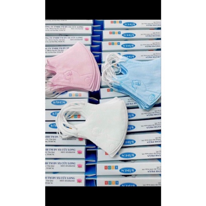 Khẩu trang y tế trẻ em, khẩu trang cute, in hình cá  nhiều màu sắc  cho bé từ 1-6 tuổi hộp 10 cái BIDEN | BigBuy360 - bigbuy360.vn