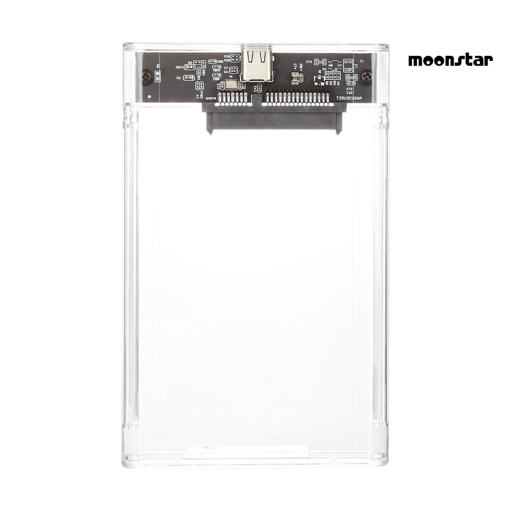 MO 2.5 inch USB 3.1 Type-c High Speed Transparent Mobile External Hard Disk Case