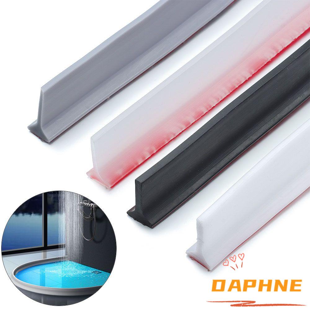 ♫DAPHNE♫ Shower Dam Barrier Water Stopper Bathroom Accessories Self-Adhesive Water Retaining Strip Flood Barrier Non-slip Bendable Silicone Dry and Wet Separation Shower Dam Door Bottom Sealing Strip/Multicolor
