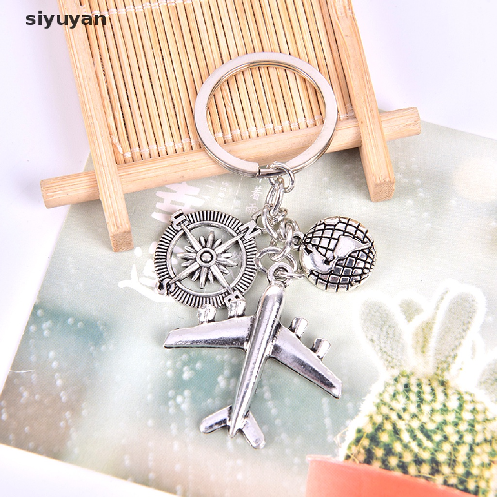 Móc khóa hình máy bay hợp kim DIY thời trang chất lượng cao