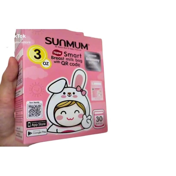 Hộp Túi Trữ Sữa Sunmum 100ml Mẫu Mới Vô Trùng Gấp 1,5 Lần