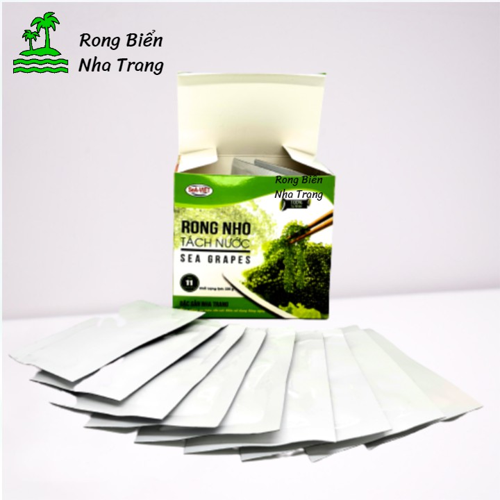 Rong nho tách nước Sea Việt hộp 220g 11 gói - Mỗi gói 20g + Tặng 1 gói nước sốt mè rang | BigBuy360 - bigbuy360.vn