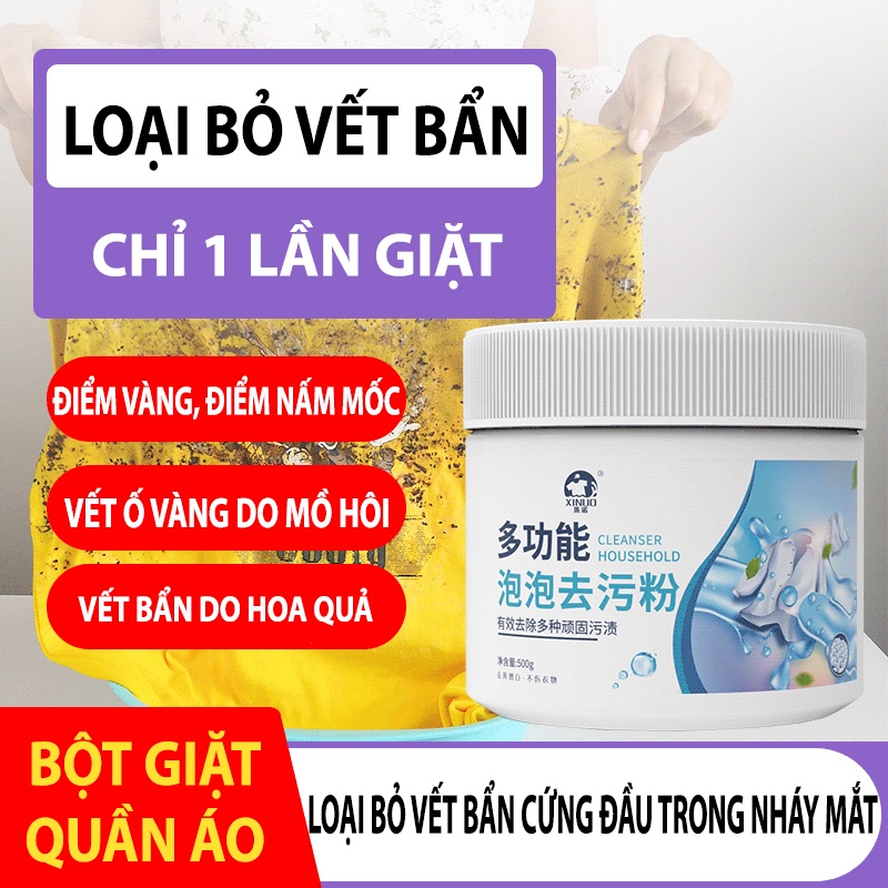 Bột Giặt Loại Bỏ Vết Bẩn Quần Áo Xinuo - Hộp 500g.
